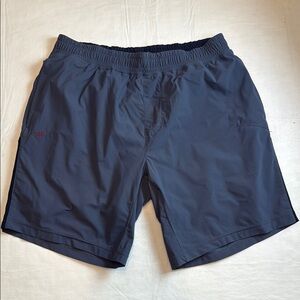 RHONE Men's Black Elastic Drawstring Pocket Performance Shorts Size L